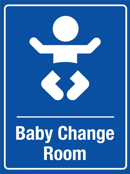 Baby Change Room Blue Sign - New Signs