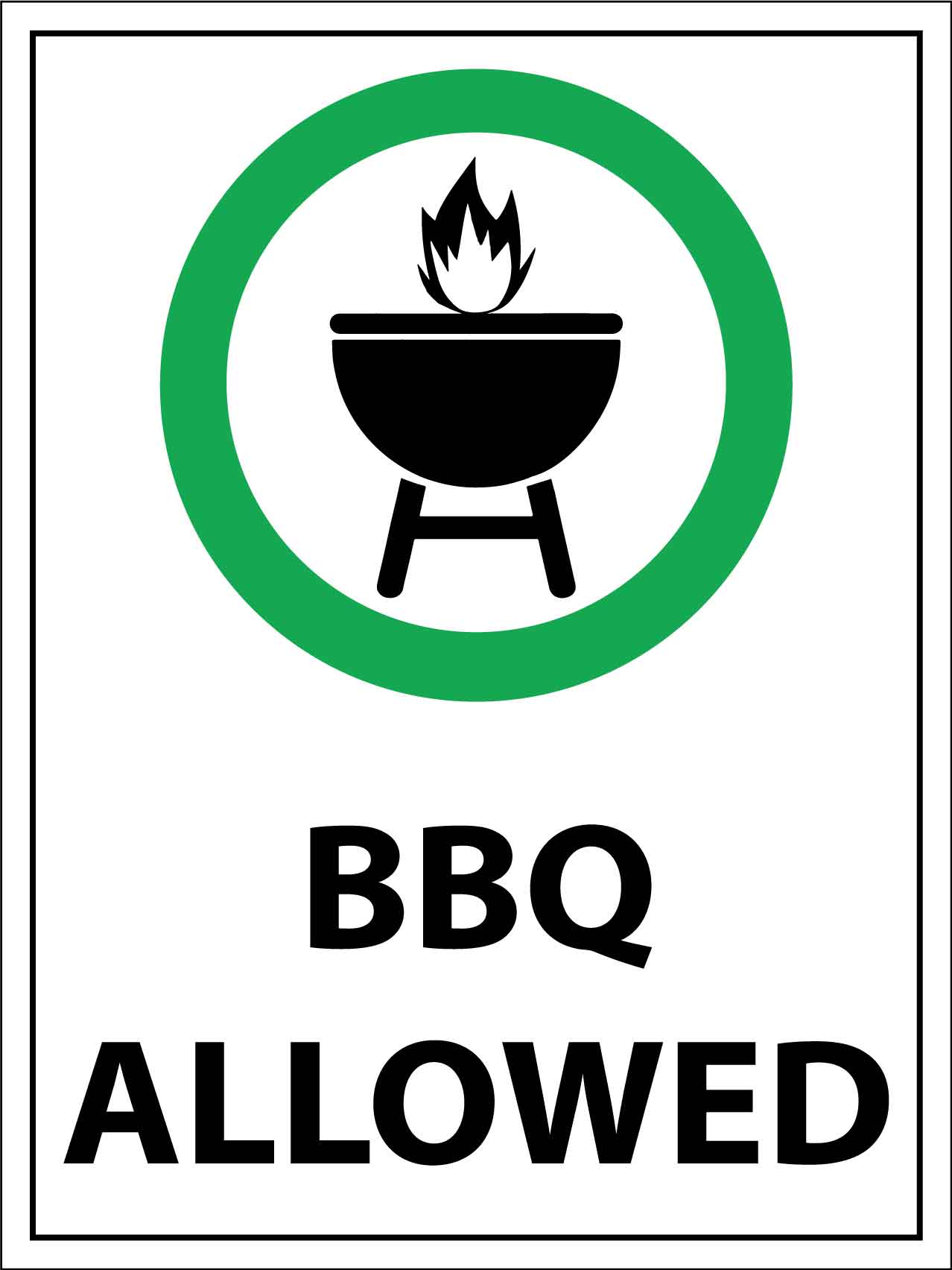BBQ Allowed Sign - New Signs