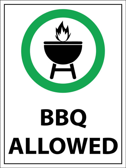 BBQ Allowed Sign - New Signs
