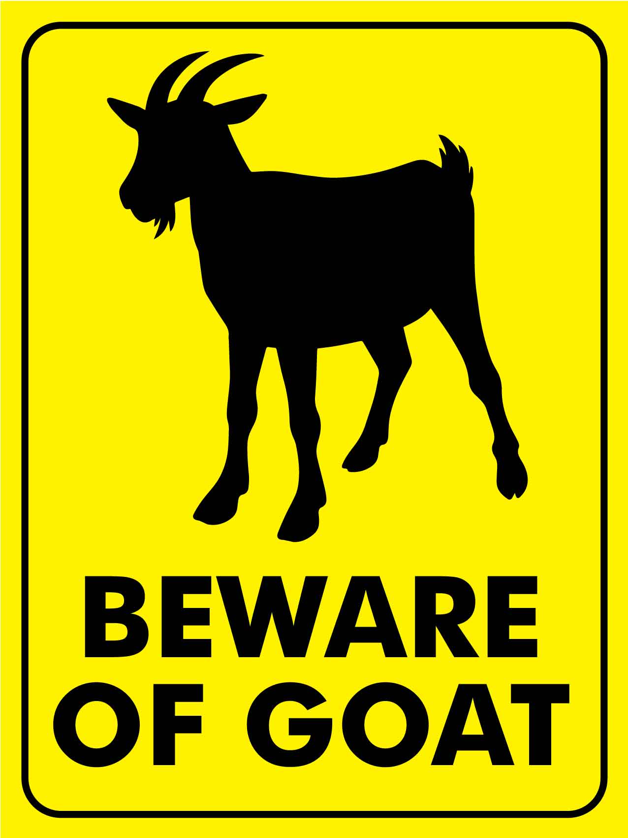 Beware Of Goat Sign – New Signs