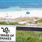 Beware Of Snakes Horizontal Sign - New Signs