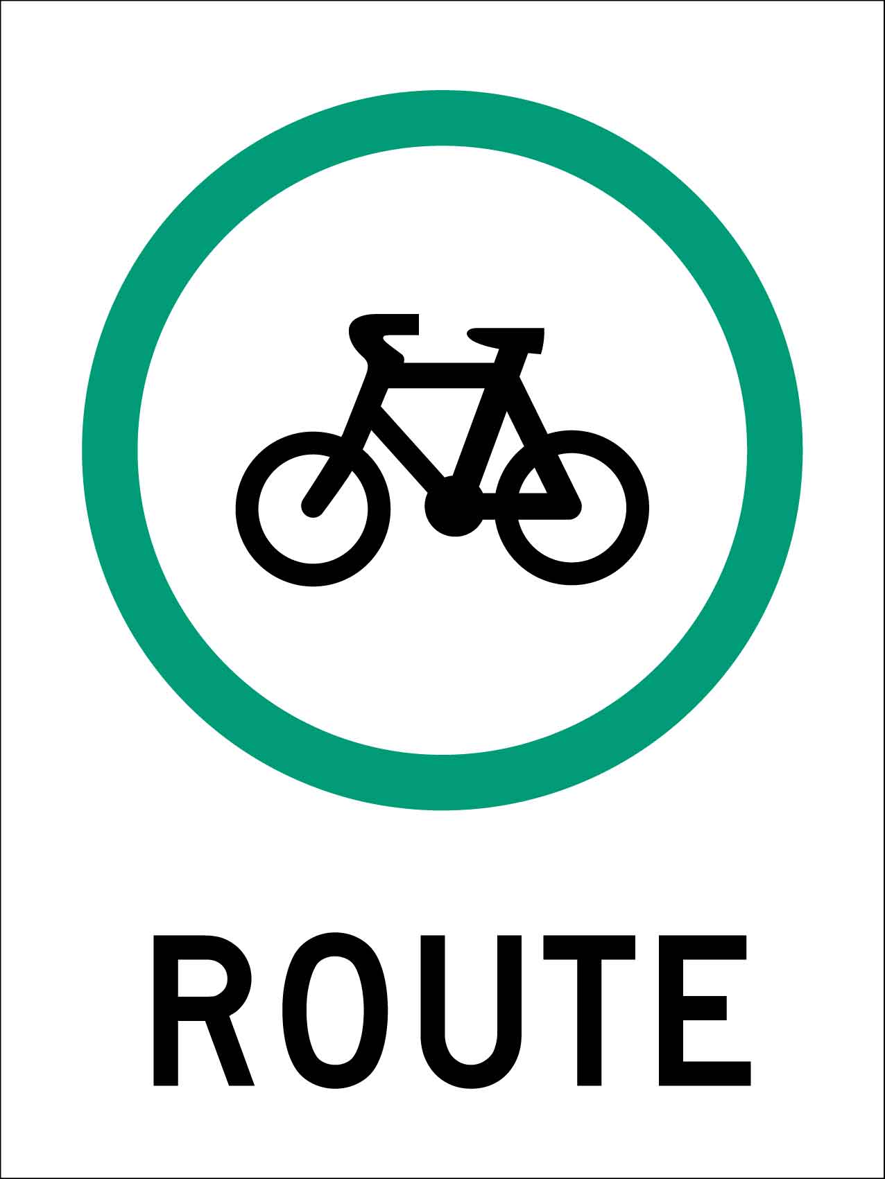 Bike Route Sign - New Signs