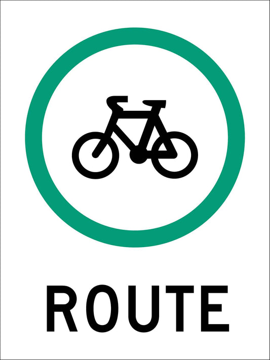 Bike Route Sign - New Signs