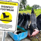 Biosecurity In Place Disinfect Footwear Sign - New Signs