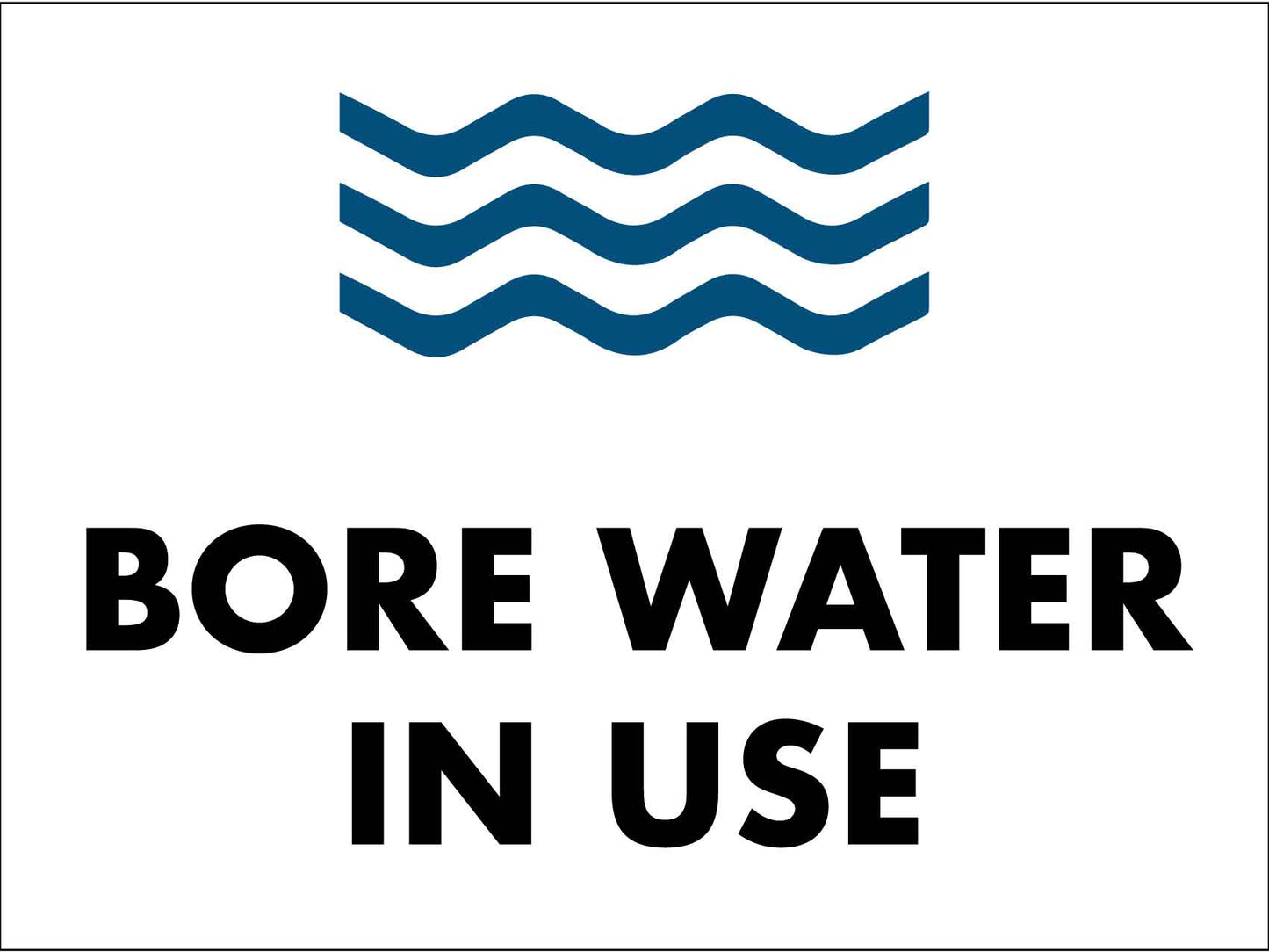 Bore Water In Use - Waves Sign - New Signs