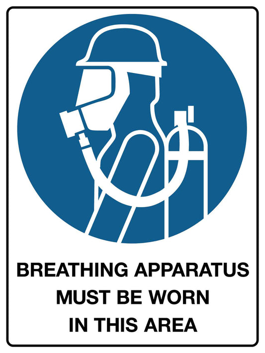 Breathing Apparatus Must Be Worn in This Area Sign - New Signs