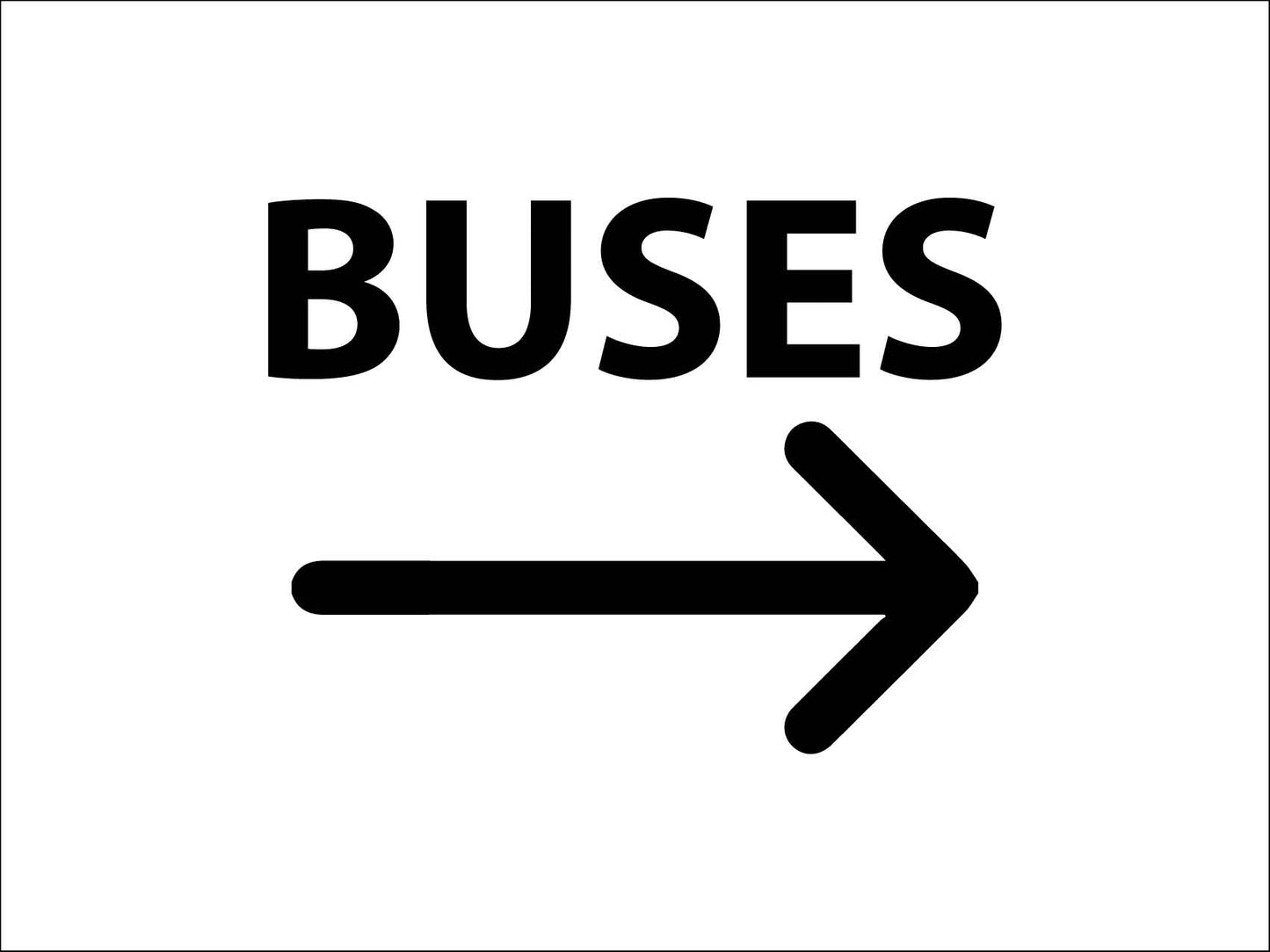 Buses (Right Arrow) Sign - New Signs