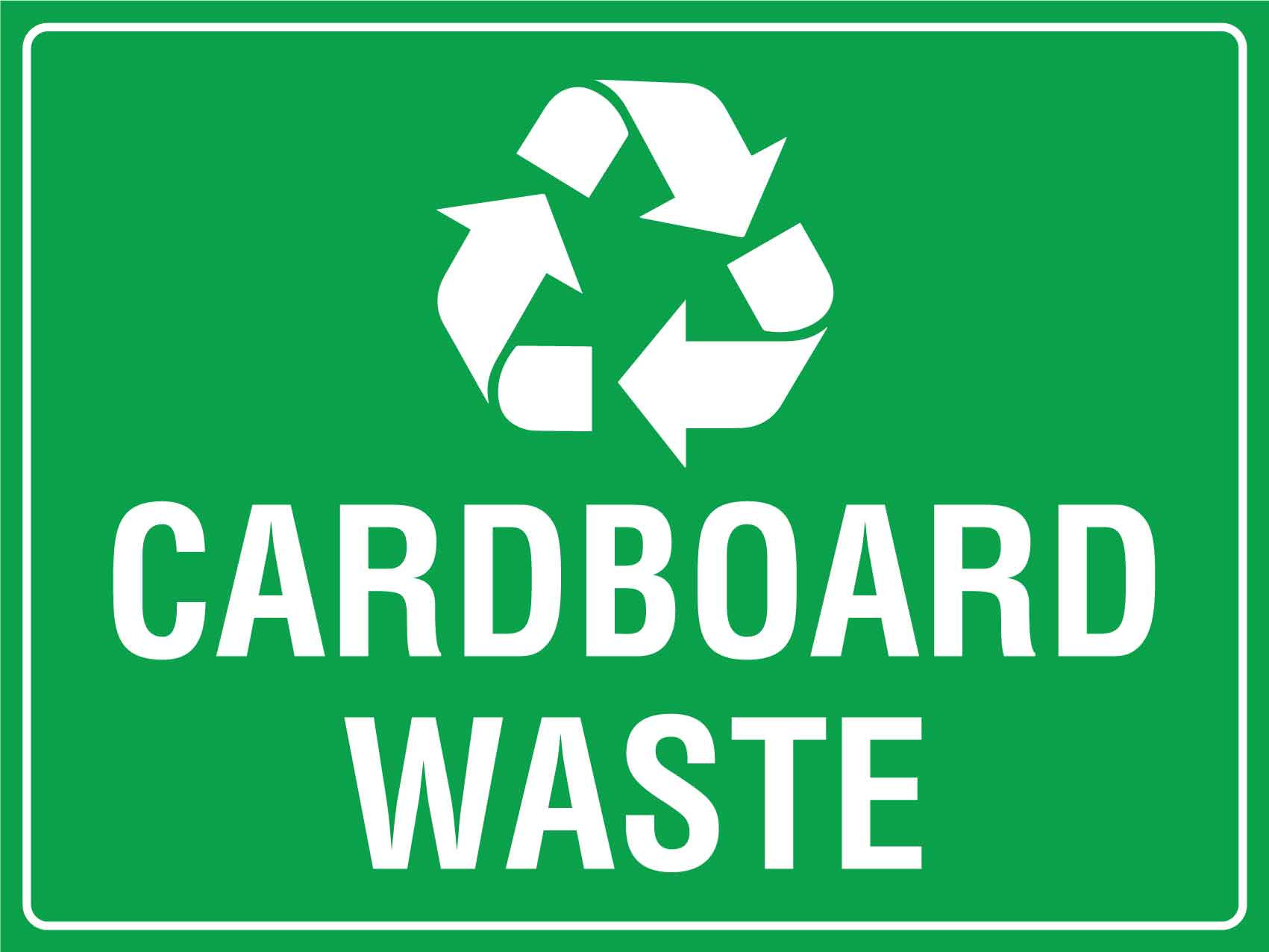 Cardboard Waste Sign - New Signs