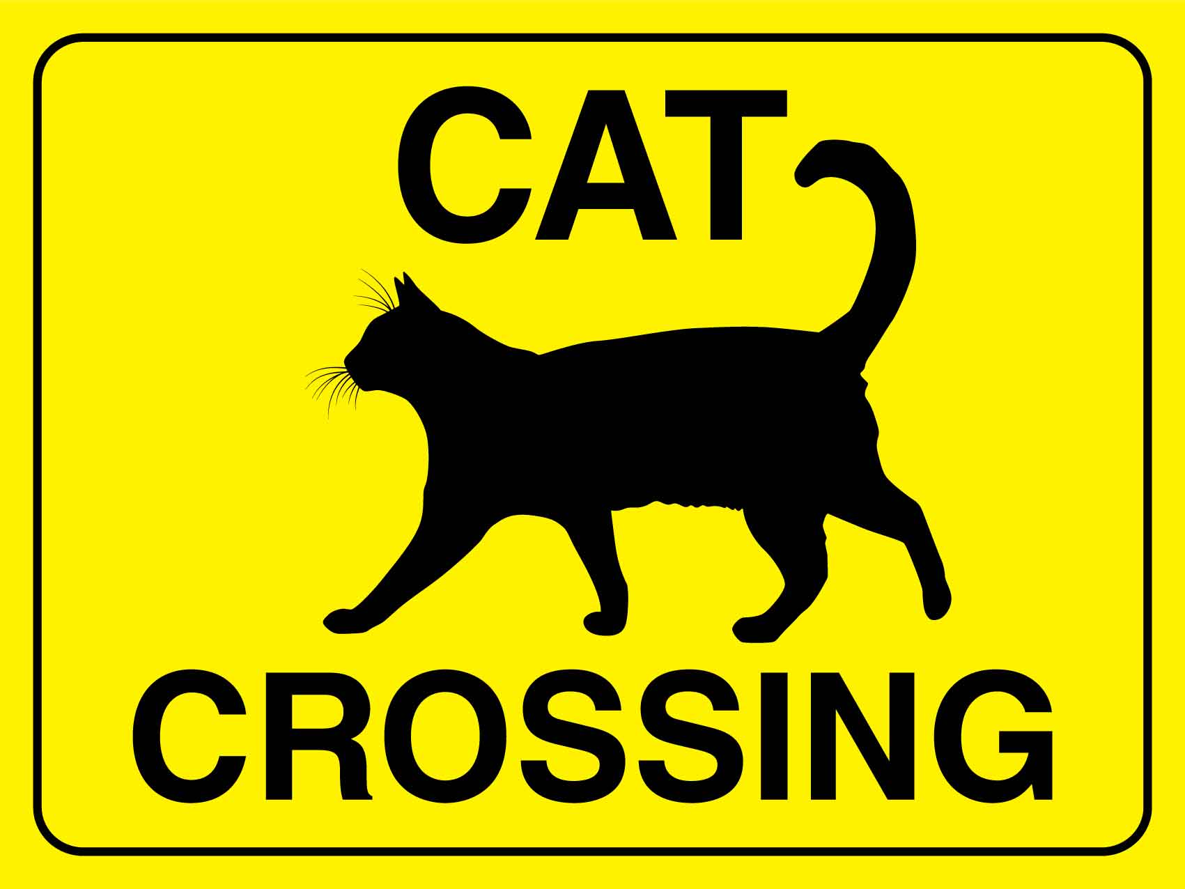 Cat Crossing Sign – New Signs