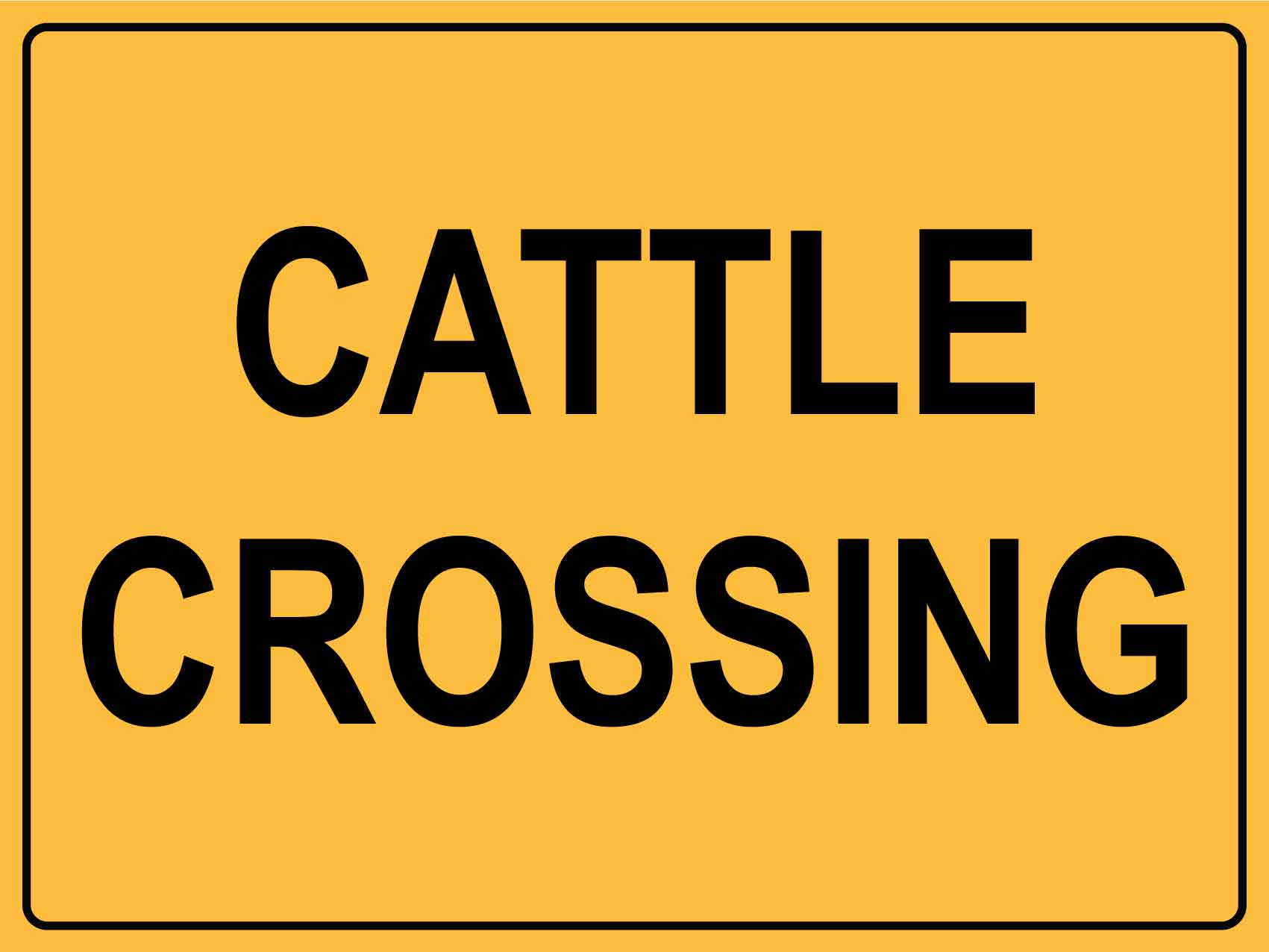 Cattle Crossing Sign - New Signs