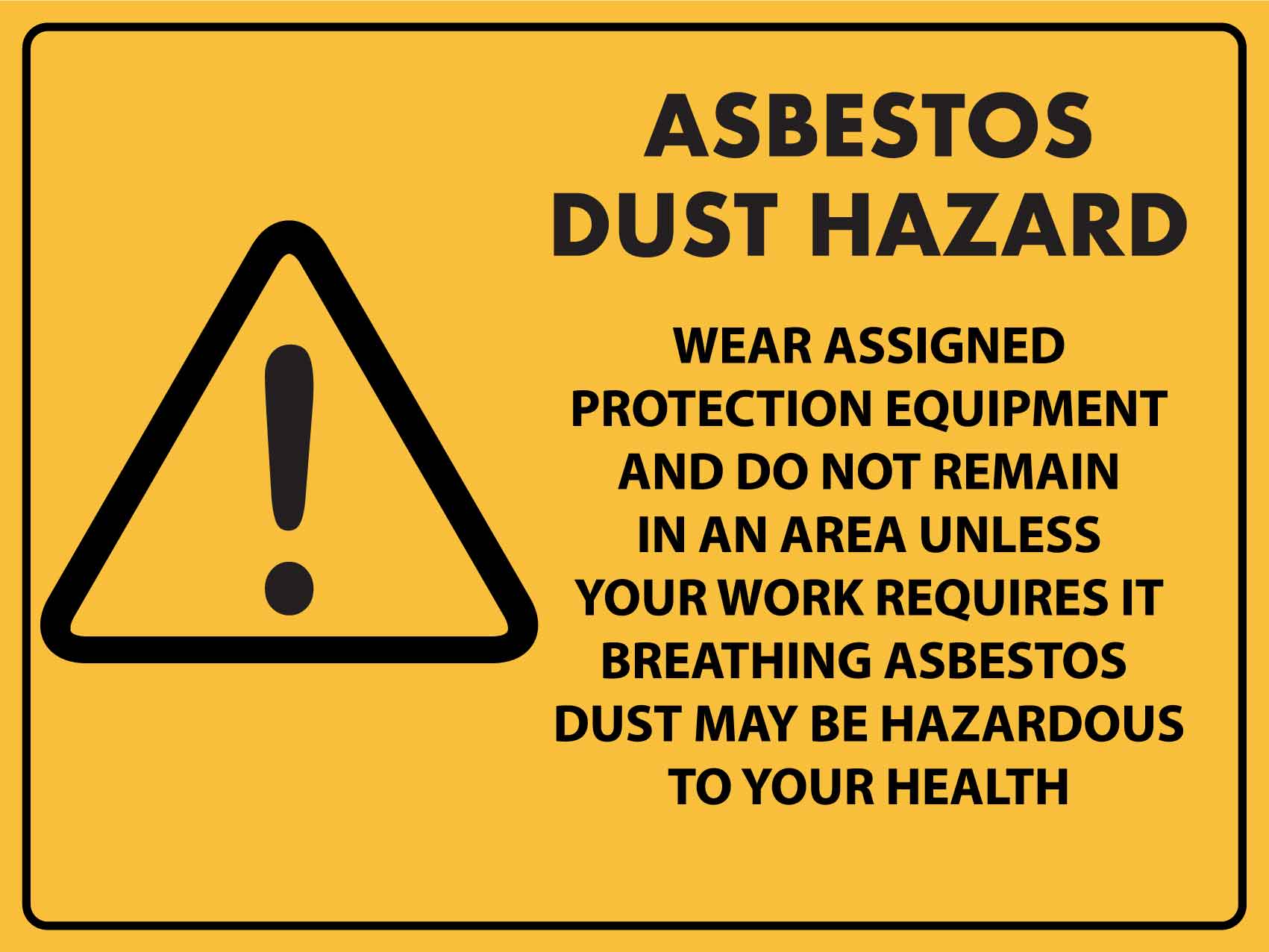 Asbestos Stickers, Warning Labels & Hazard Signs - New Signs