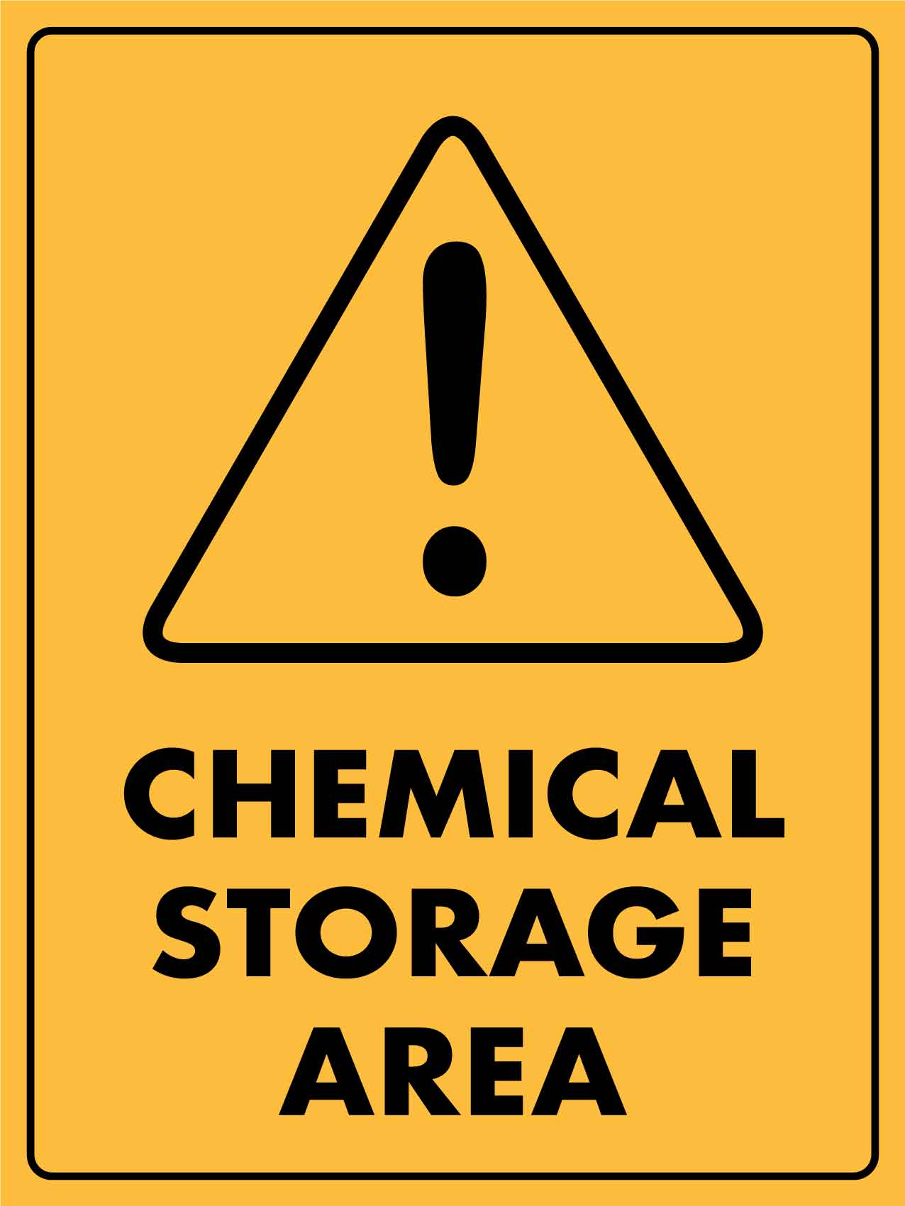 Caution Chemical Storage Area Sign - New Signs