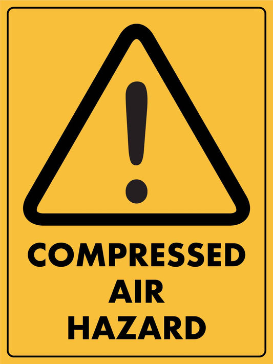 Caution Compressed Air Hazard Sign - New Signs