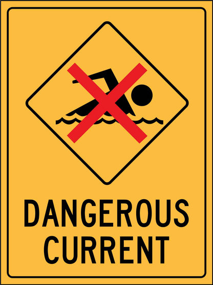 Caution Dangerous Current Sign - New Signs