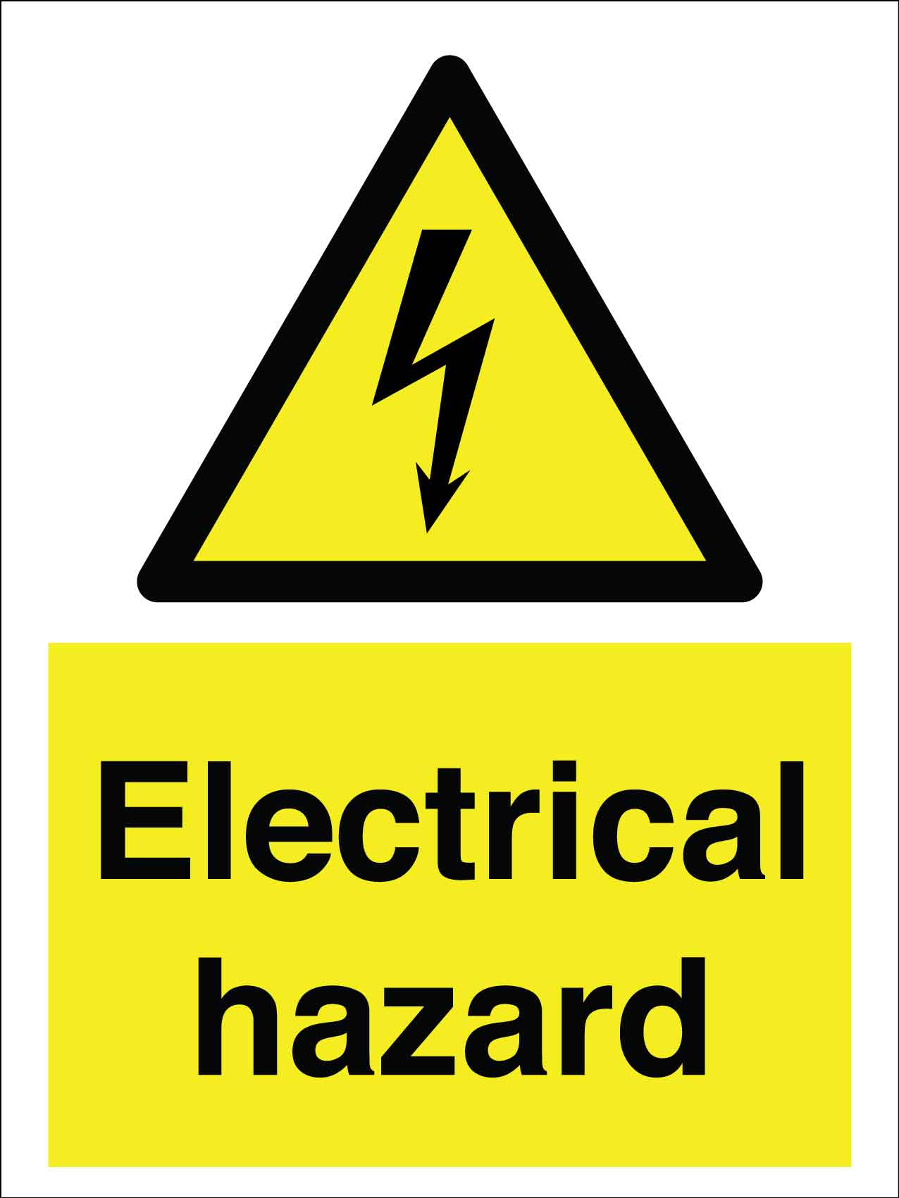 Caution Electrical Hazard Sign - New Signs