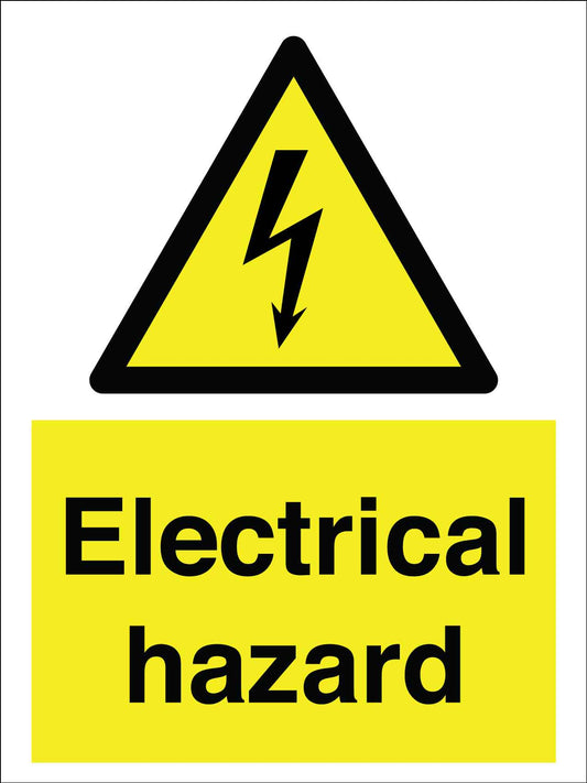Caution Electrical Hazard Sign - New Signs