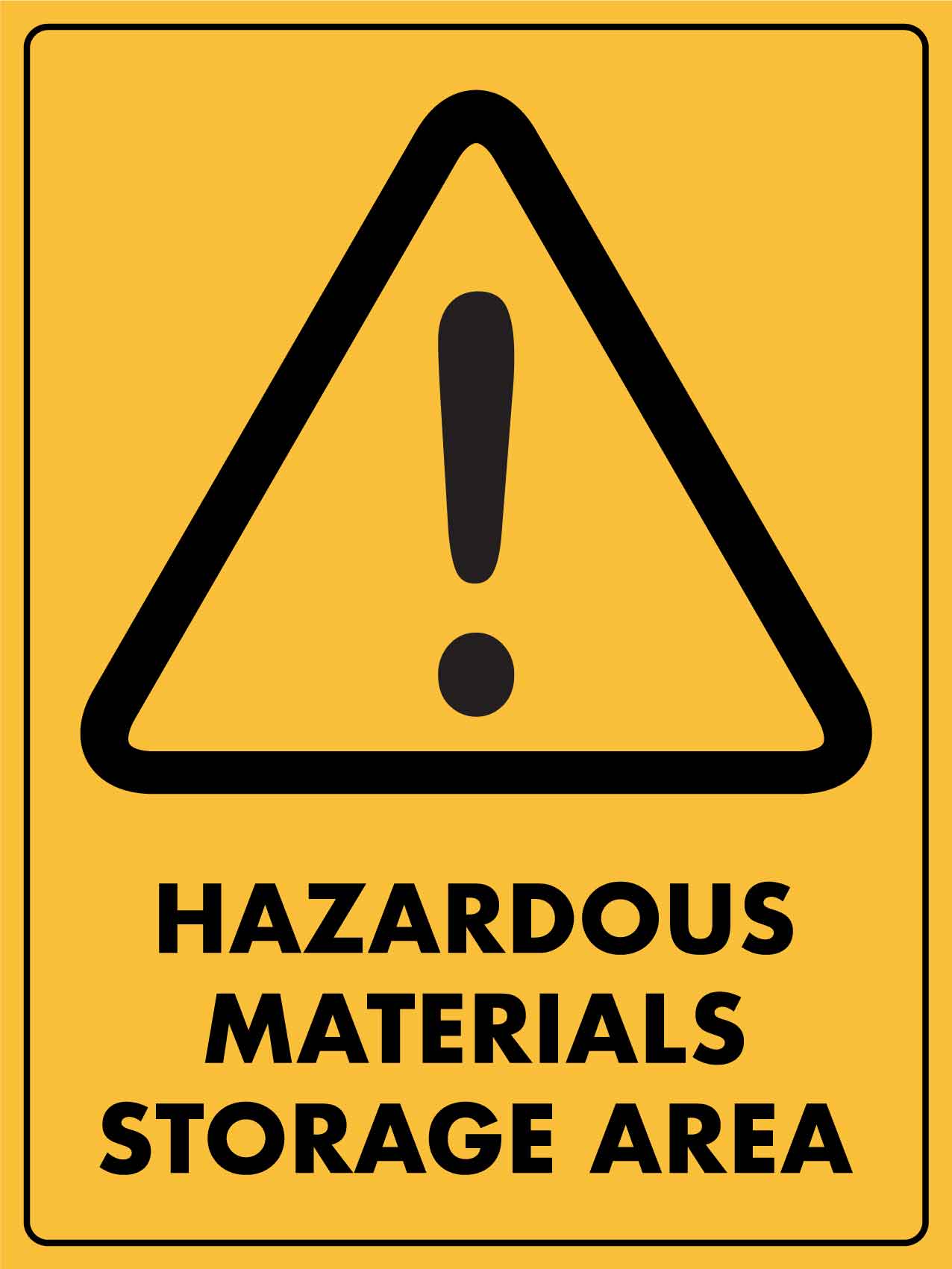 Caution Hazardous Materials Storage Area Sign - New Signs