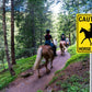 Caution Horse Rider Bright Yellow Sign - New Signs