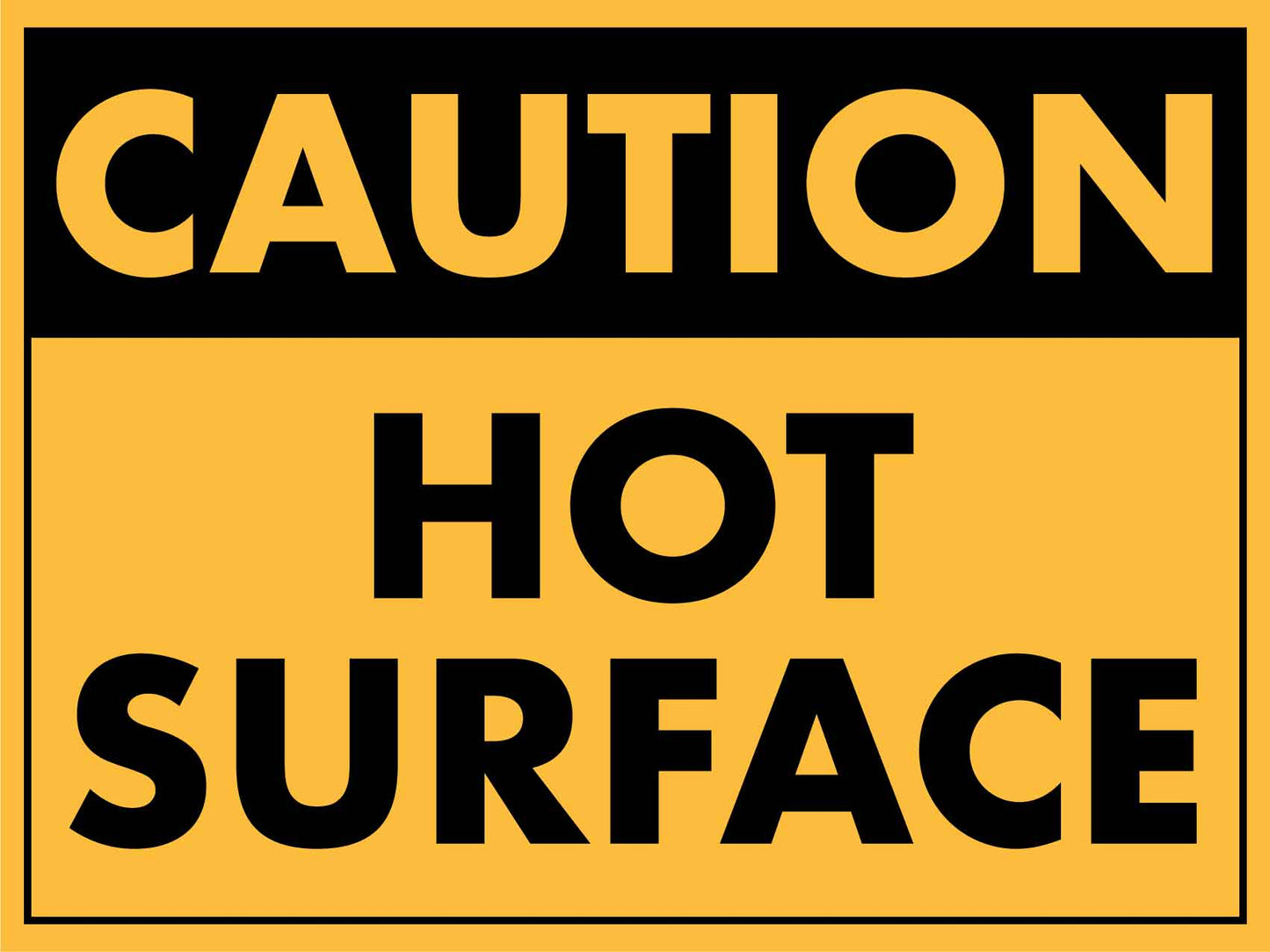 Caution Hot Surface Landscape Sign - New Signs