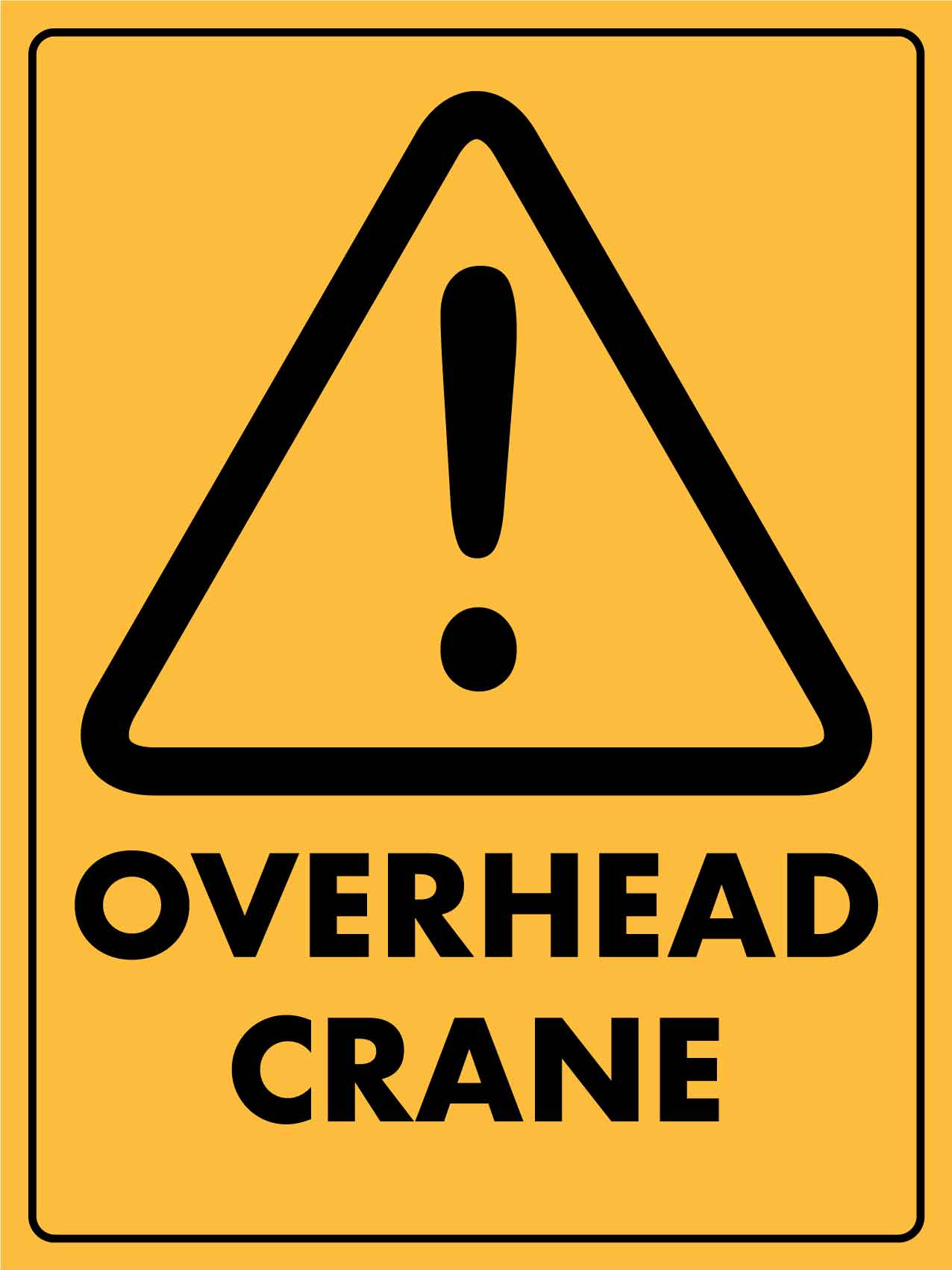 Caution Overhead Crane Sign - New Signs