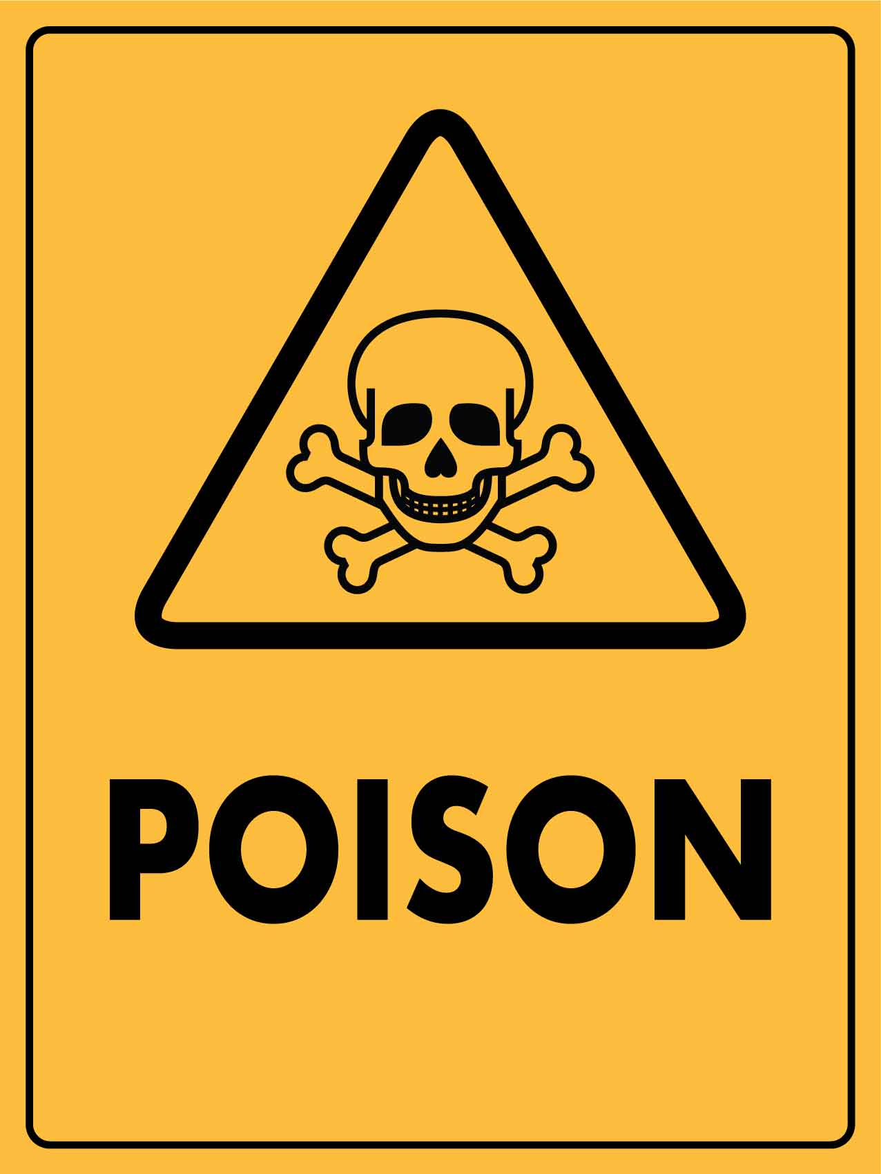 Caution Poison Sign - New Signs