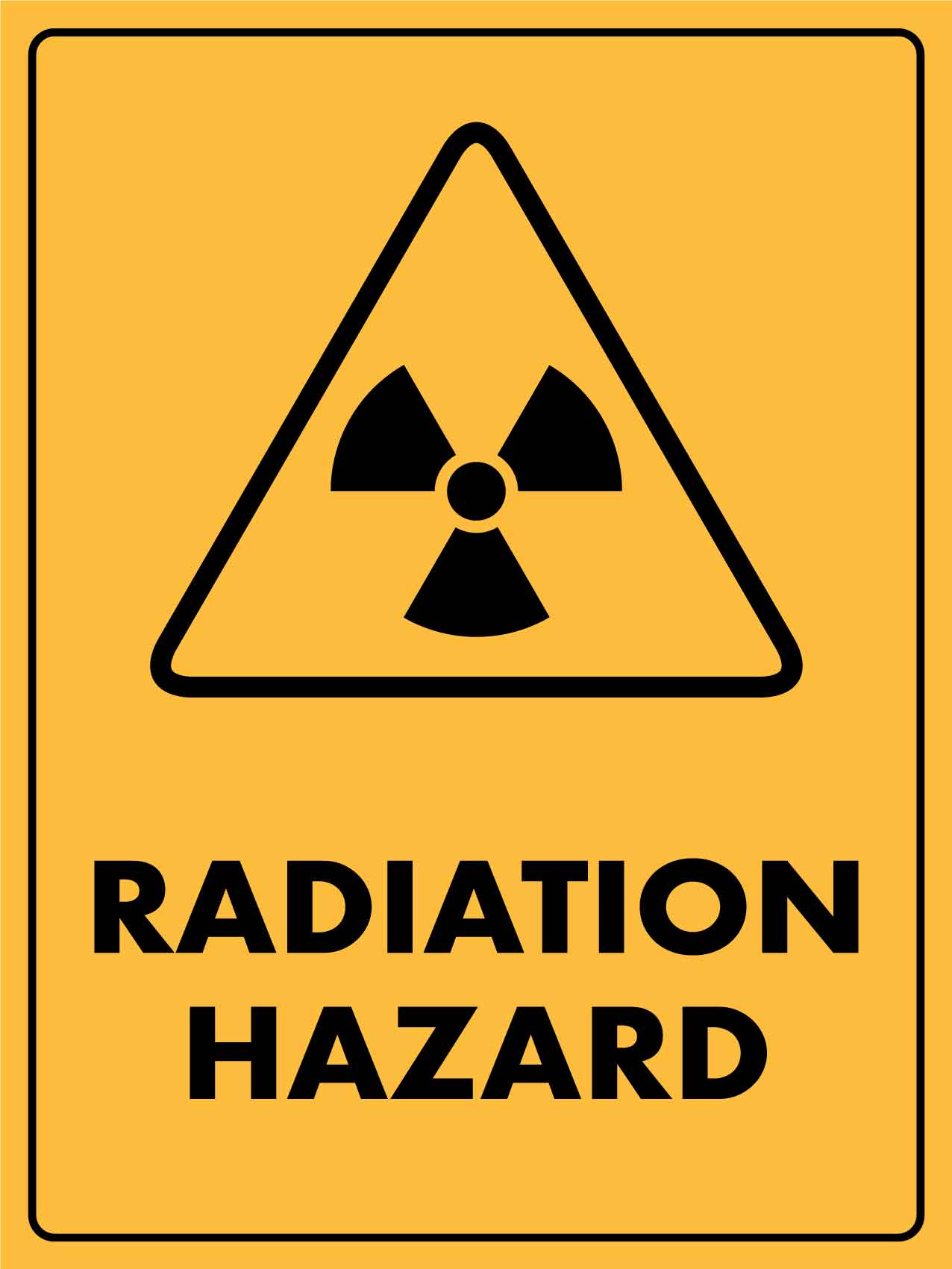 Caution Radiation Hazard Sign - New Signs
