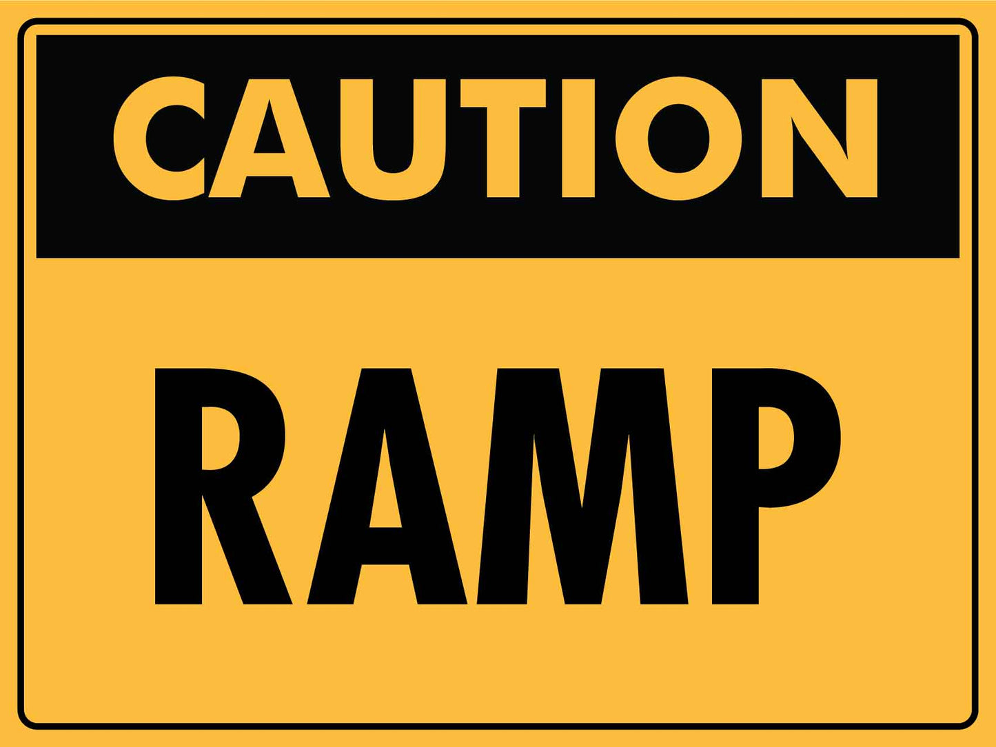 Caution Ramp Sign - New Signs