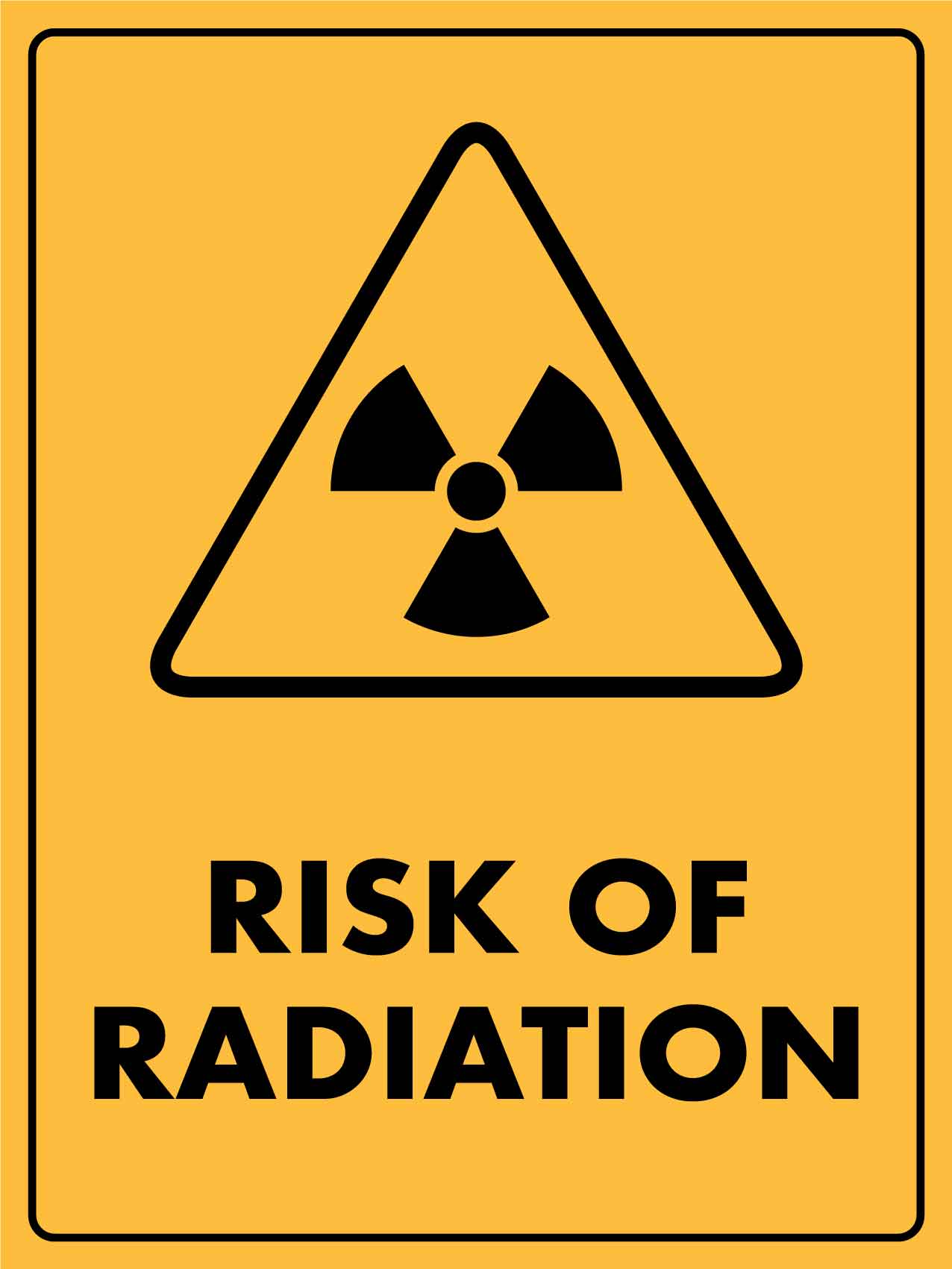 Caution Risk Of Radiation Sign - New Signs