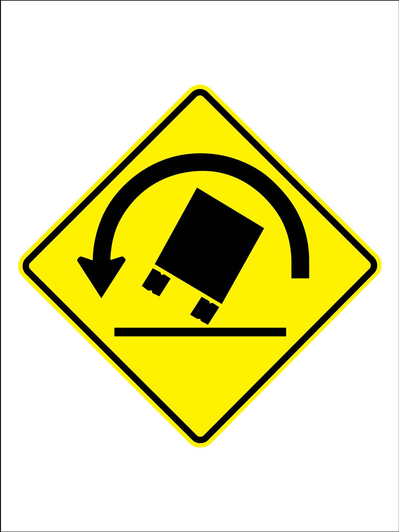 Caution Rollover Sign - New Signs