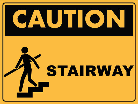Caution Stairway Sign - New Signs