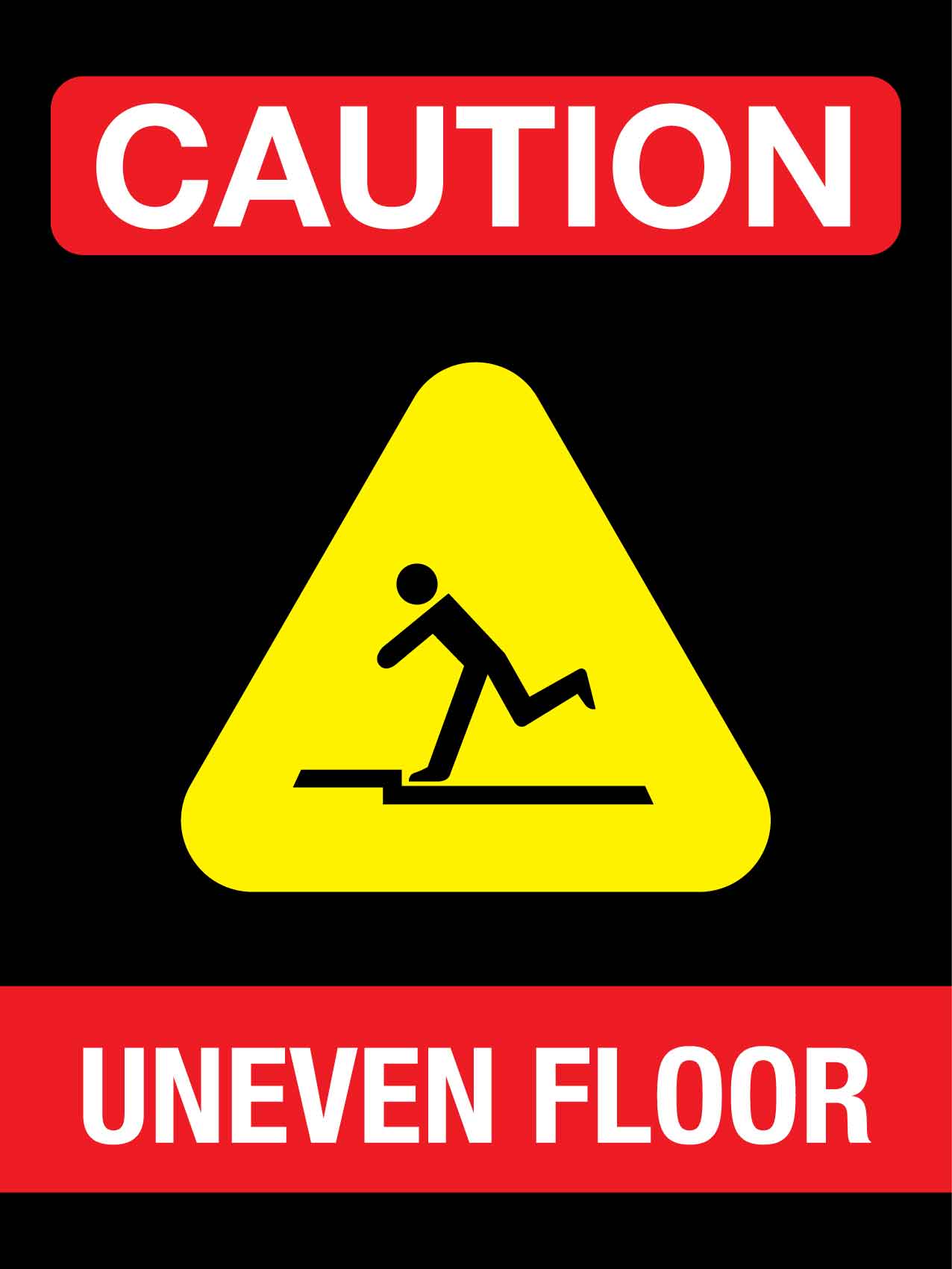 Caution Uneven Floor Sign - New Signs
