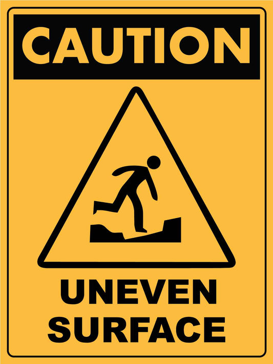 Caution Uneven Surface Symbol Sign - New Signs