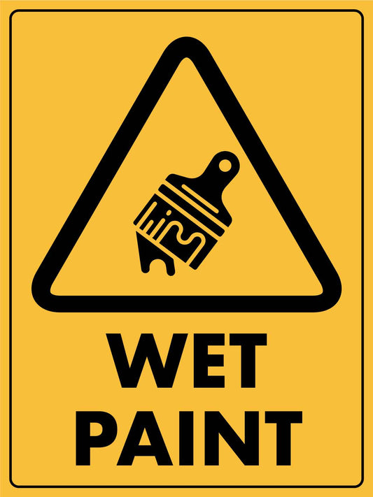 Caution Wet Paint Sign - New Signs