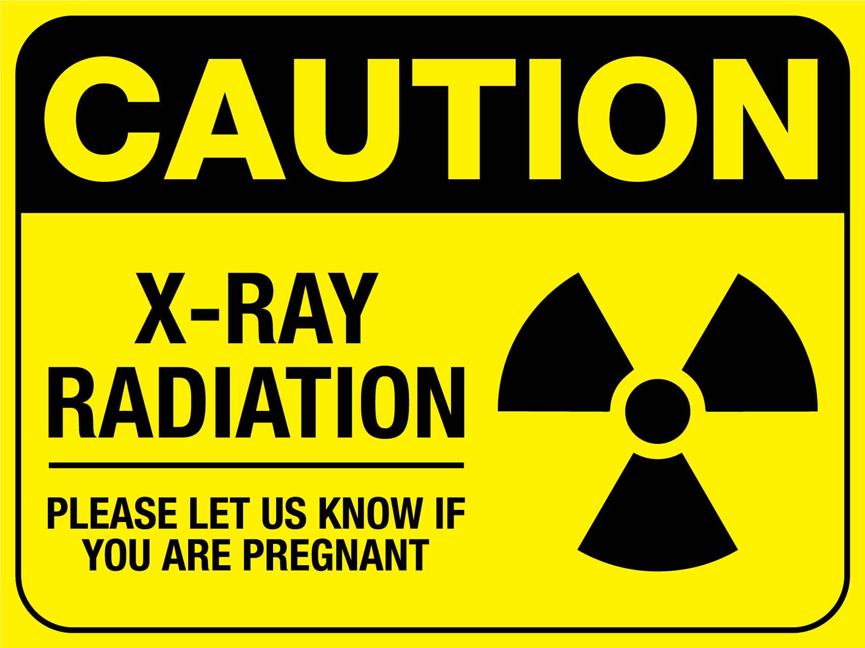 Caution X-Ray Radiation Sign – New Signs