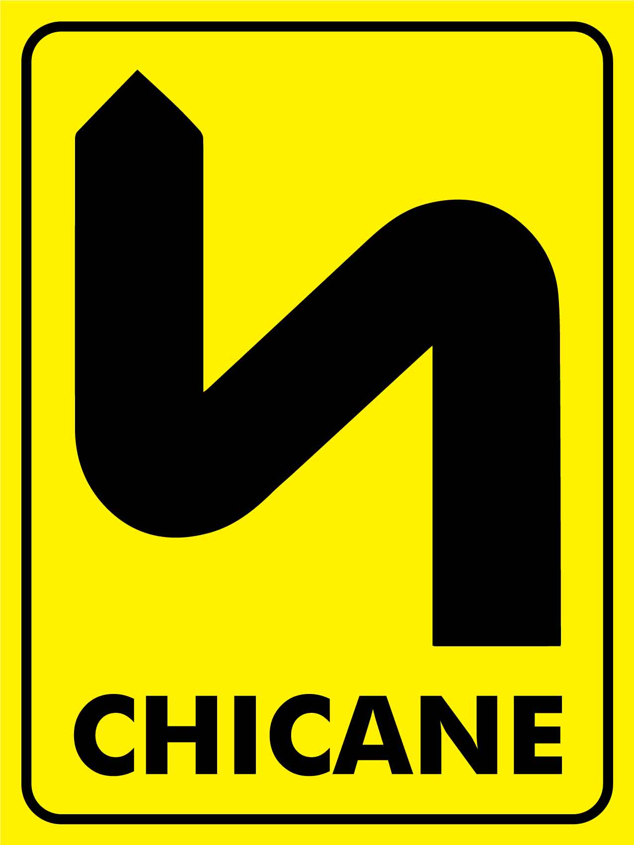 Chicane Sign - New Signs