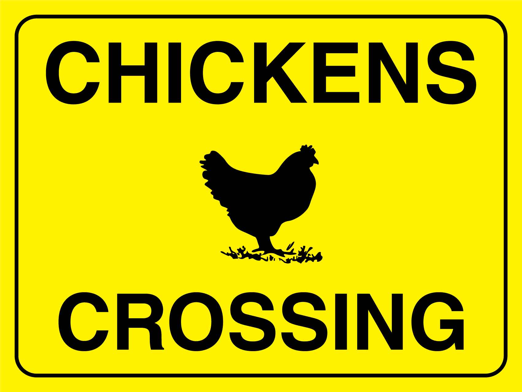Chickens Crossing Sign - New Signs