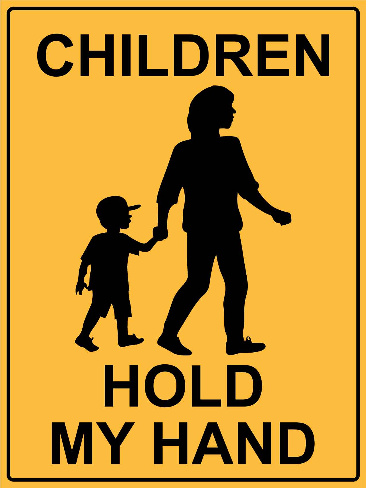 Children Hold My Hand Sign - New Signs