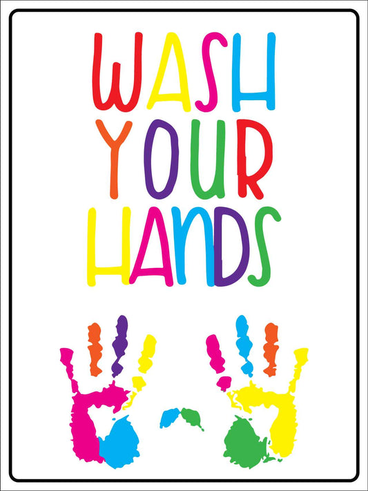 Children Wash Your Hands Sign - New Signs