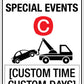 Clearway Special Events Sign - New Signs