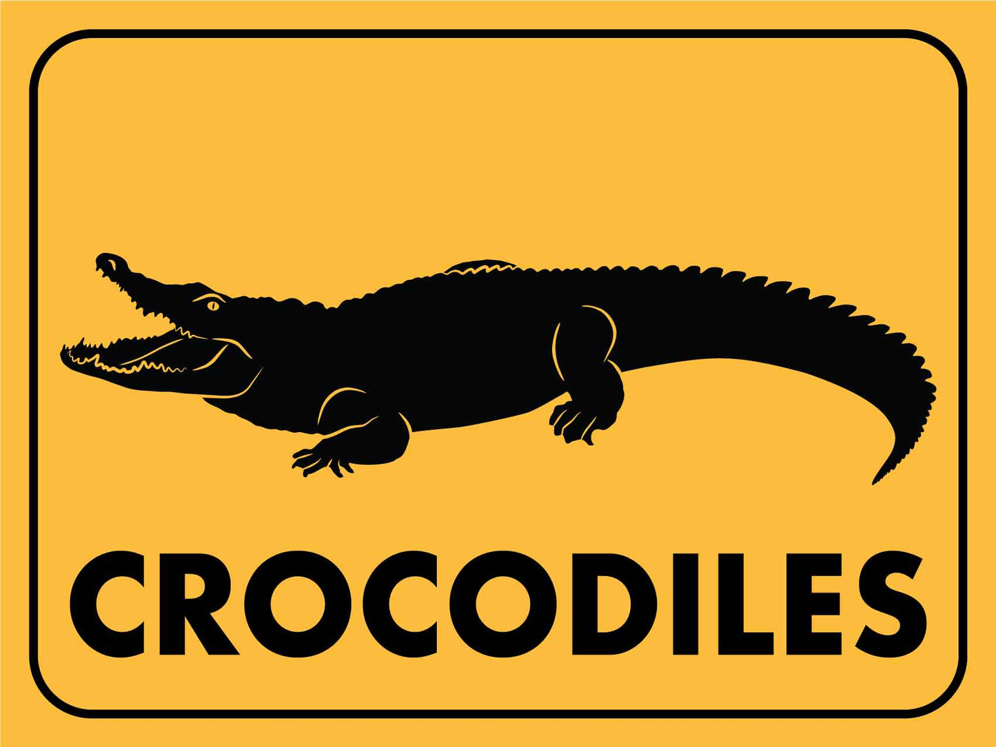 Crocodile Sign - New Signs