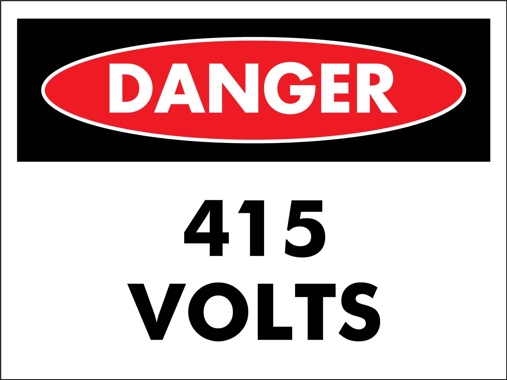 Danger 415 Volts Sign – New Signs