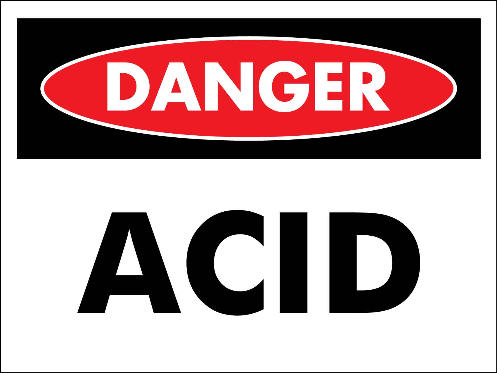 Danger Acid Sign - New Signs