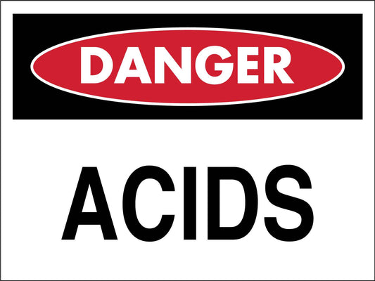 Danger Acids Sign - New Signs