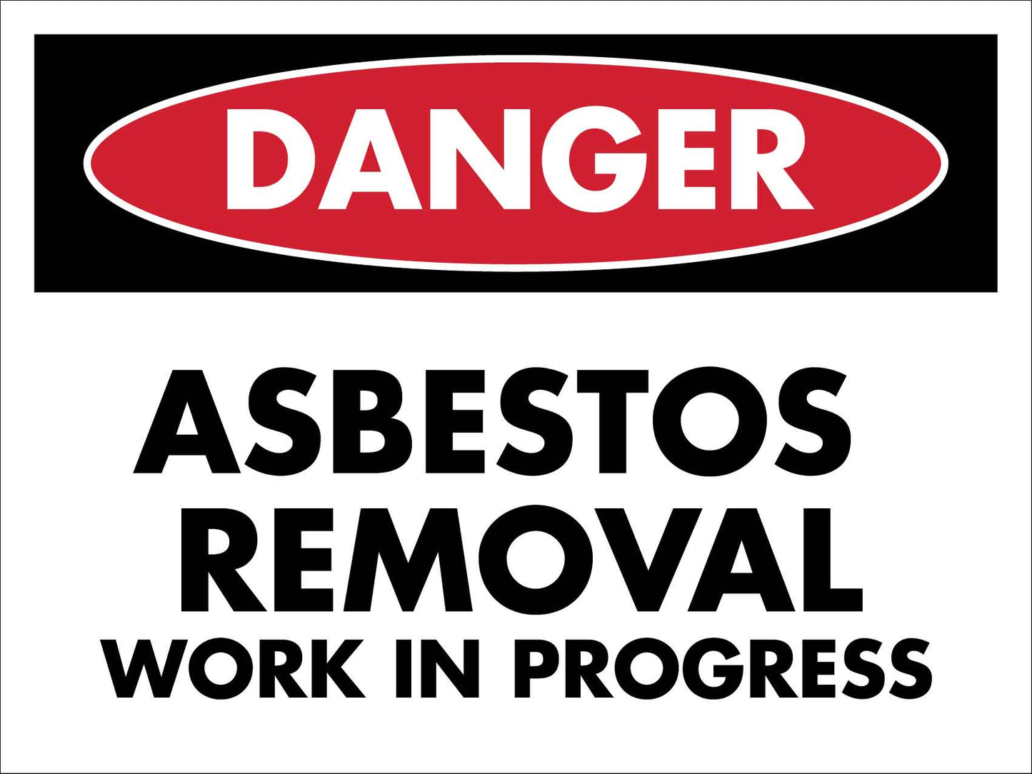 Danger Asbestos Removal Sign - New Signs