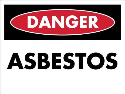 Danger Asbestos Sign - New Signs