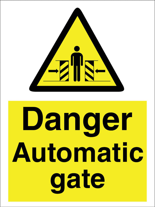 Danger Automatic Gate Sign - New Signs