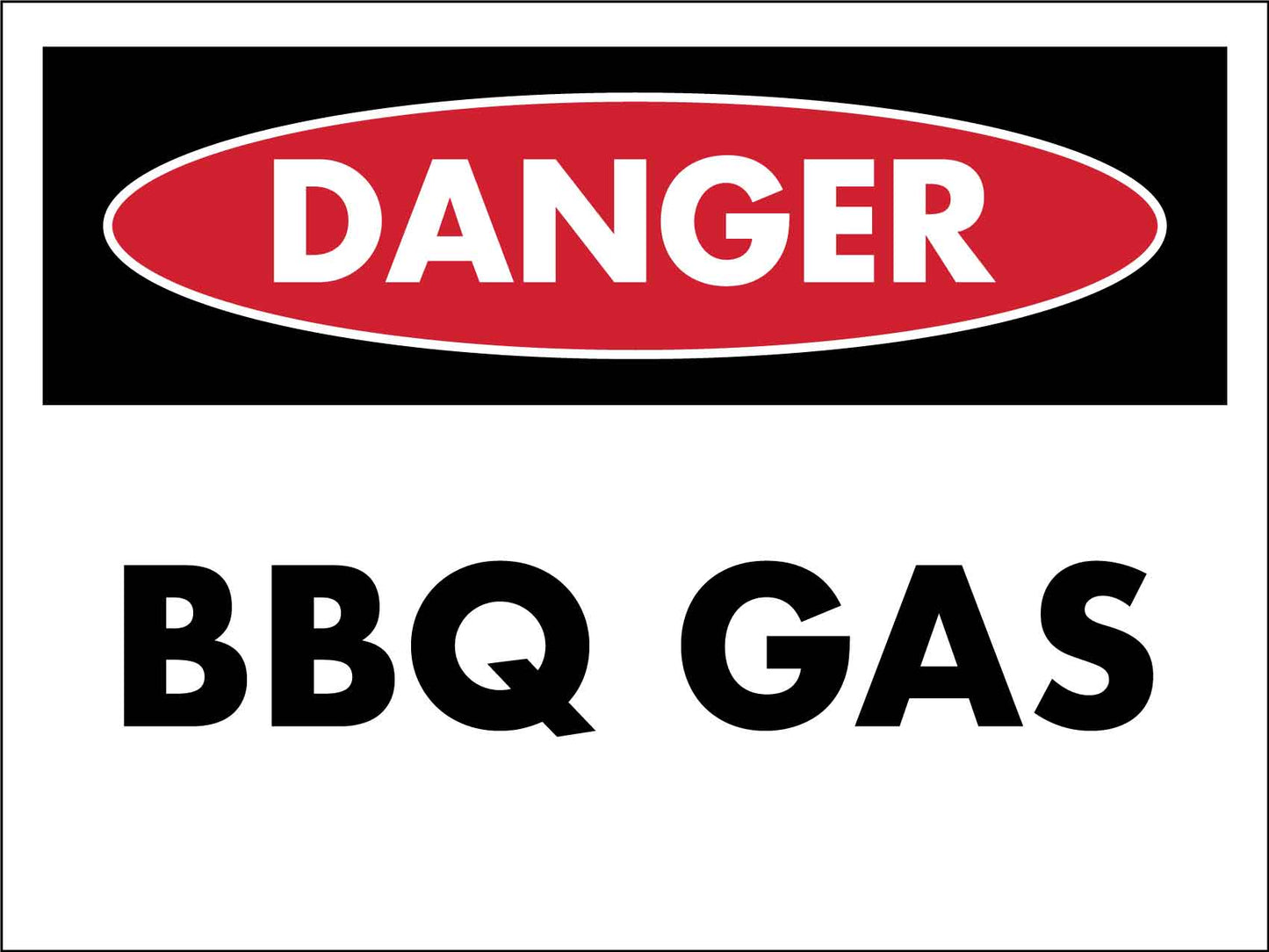 Danger BBQ Gas Sign - New Signs