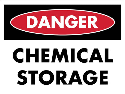 Danger Chemical Storage Sign - New Signs