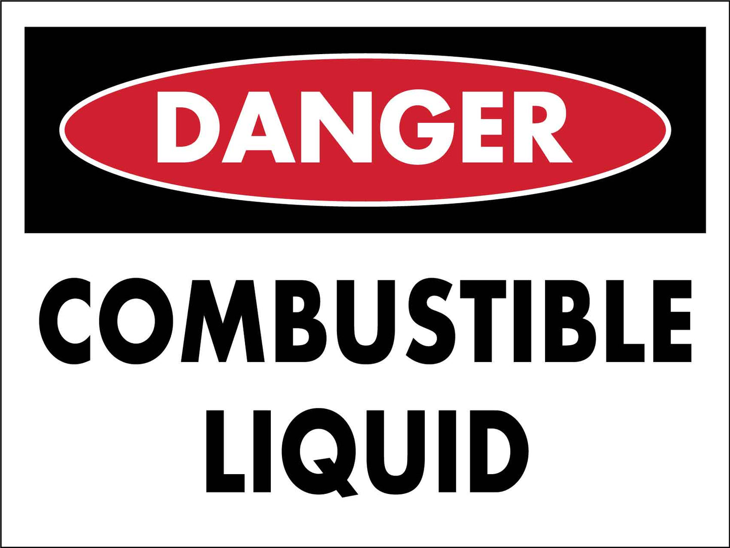 Danger Combustible Liquid Sign - New Signs