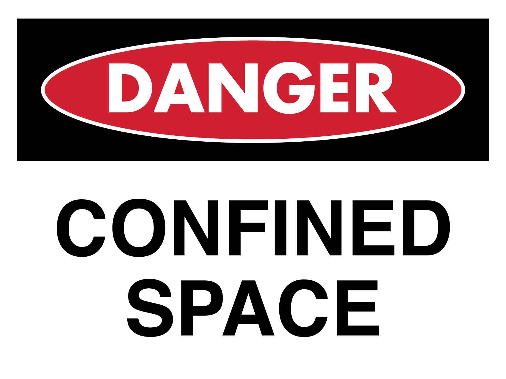 Danger Confined Space Sign - New Signs